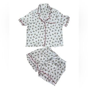 Charming Kids' Pajama Set with Bear Print